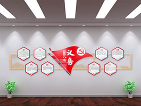 党员八项义务党员活动室文化墙