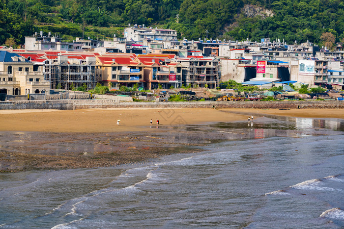 福建霞浦滩涂周边建筑摄影图片