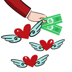 捐赠献爱心爱心捐款粉色手绘卡通捐款99中华慈善日公众号首图