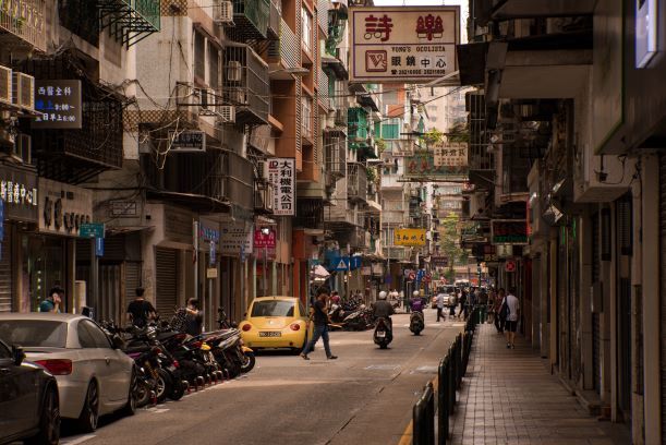 澳门复古街道中式港风摄影图片