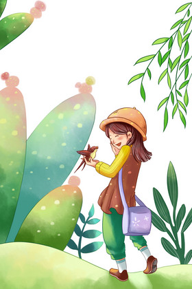 踏青女孩