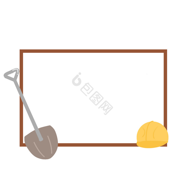 劳动节建筑工具边框图片