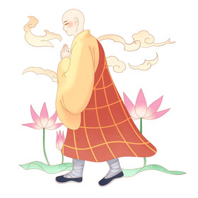 和尚打坐图片