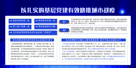 大气以扎实的基层党建有效助推城市战疫展板