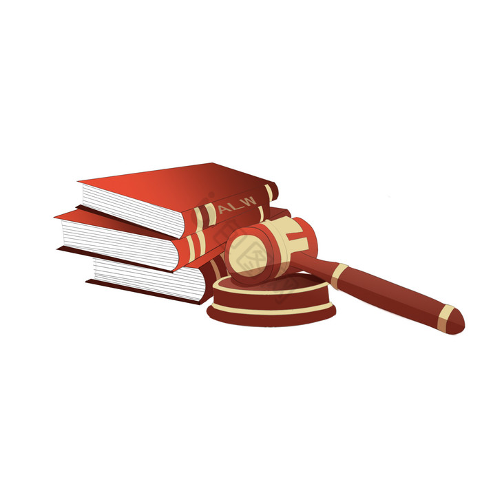 法律法院法槌法锤书本图片