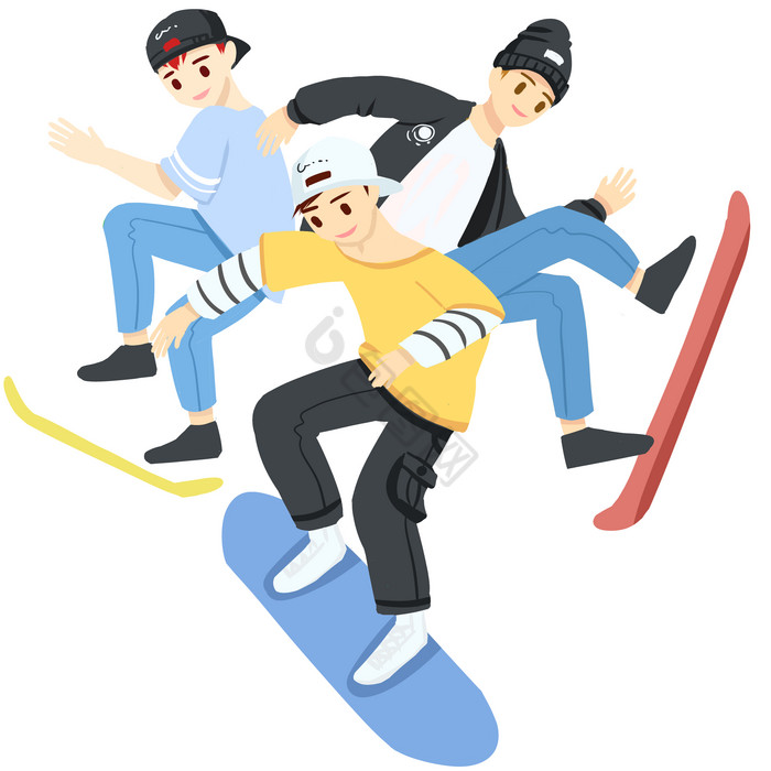 青年节热血青年滑滑板
