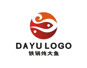 简约大气民宿鱼庄餐饮LOGO标志VI