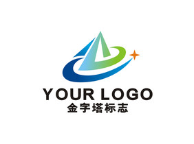 简约科技金字塔户外帐篷LOGO标志VI