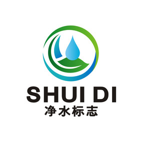 水滴净水器洗手液绿色环保LOGO标志VI