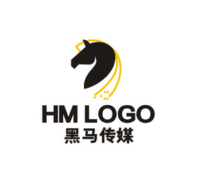 高端大气商务骏马影视传媒LOGO标志VI