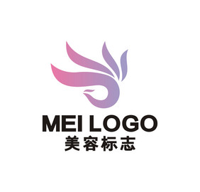 唯美凤凰美甲美容美体LOGO标志VI