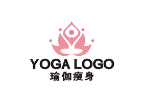 唯美莲花瑜伽瘦身LOGO标志VI