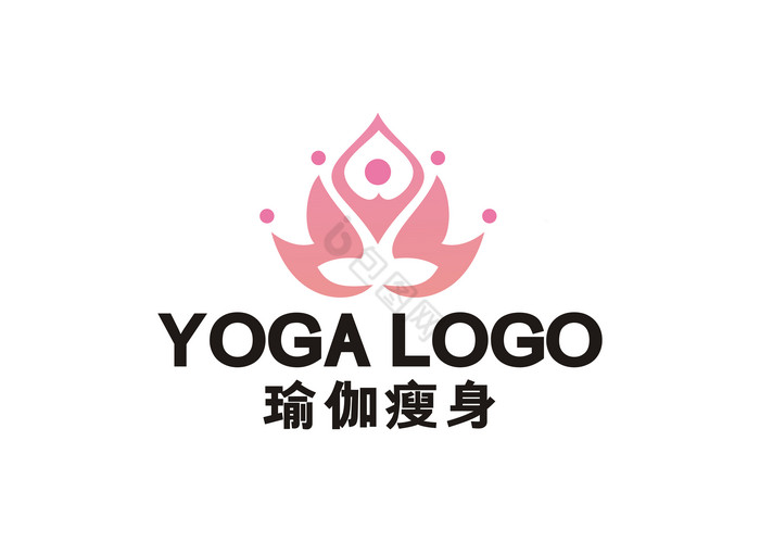 莲花瑜伽瘦身LOGO标志VI图片