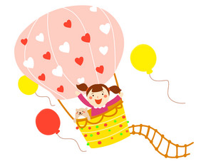 儿童节氢气球小孩