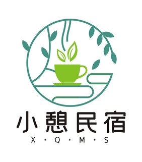 清新淡雅民宿茶餐厅LOGO标志VI