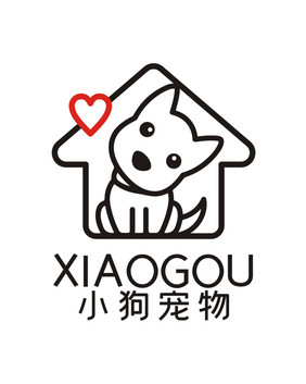 宠物店宠物美容洗澡小狗LOGO标志VI