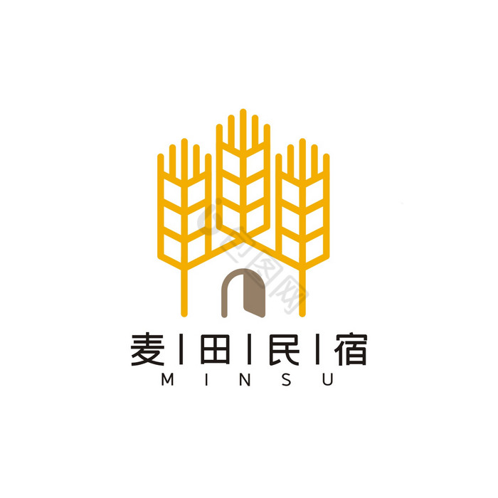 麦天房子民宿LOGO标志VI图片