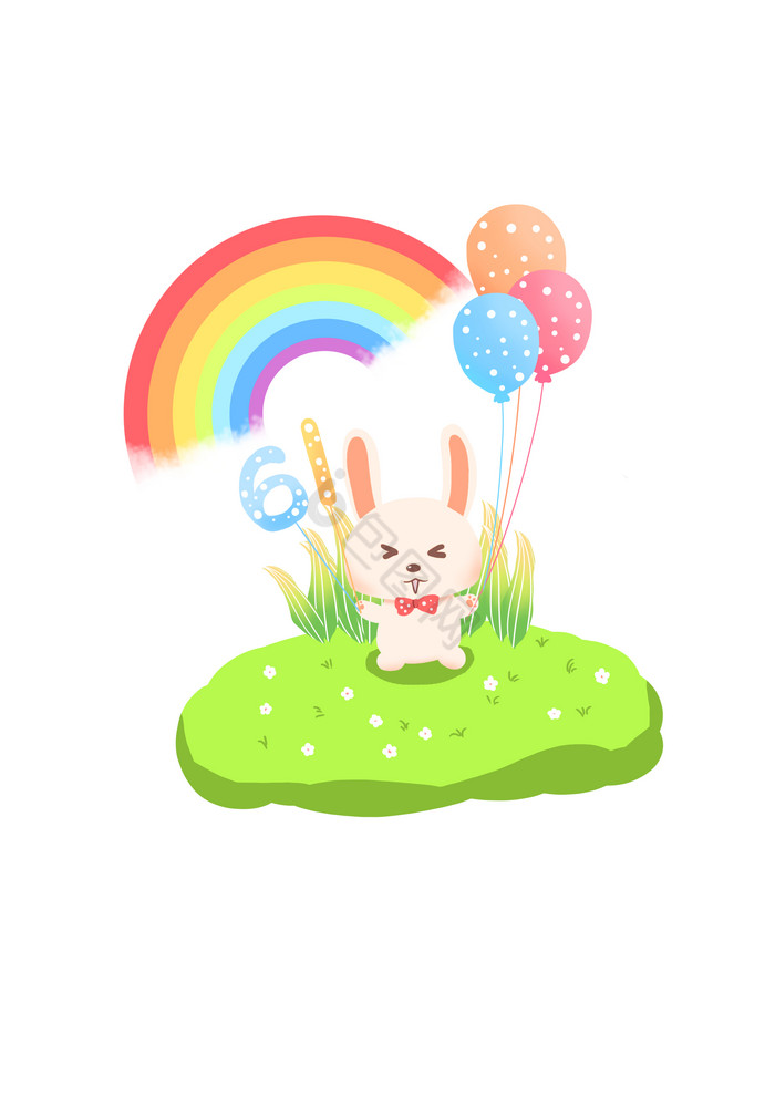 儿童节快乐兔子图片