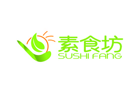 清新大气素食坊美食LOGO