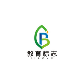 简约大气叶子教育机构LOGO标志VI