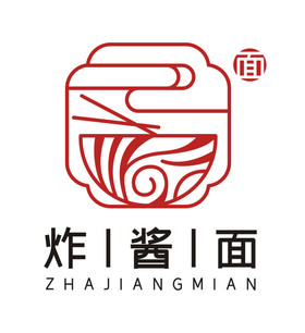 老北京炸酱面面馆logo标志vi