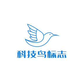 科技现代简约鸟logo