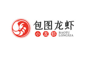 红色餐饮小龙虾logo