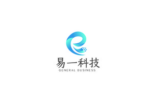 大气时尚e字母商务科技logoVI模板