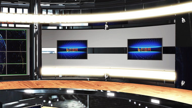 E3D虚拟演播室场景AE模板