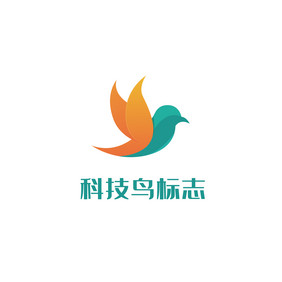 橙色科技鸟logo