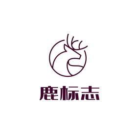 时尚简介线条鹿logo