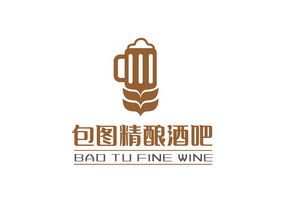 棕色啤酒酒吧logo