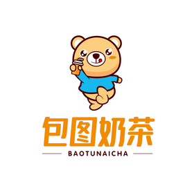 小熊奶茶logo