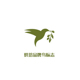 餐饮美食烘培鸟logo