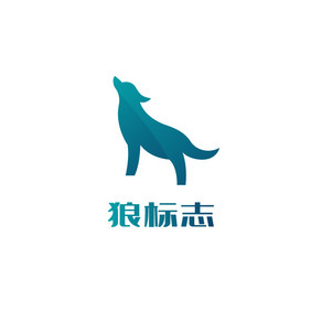 蓝色服装狼logo