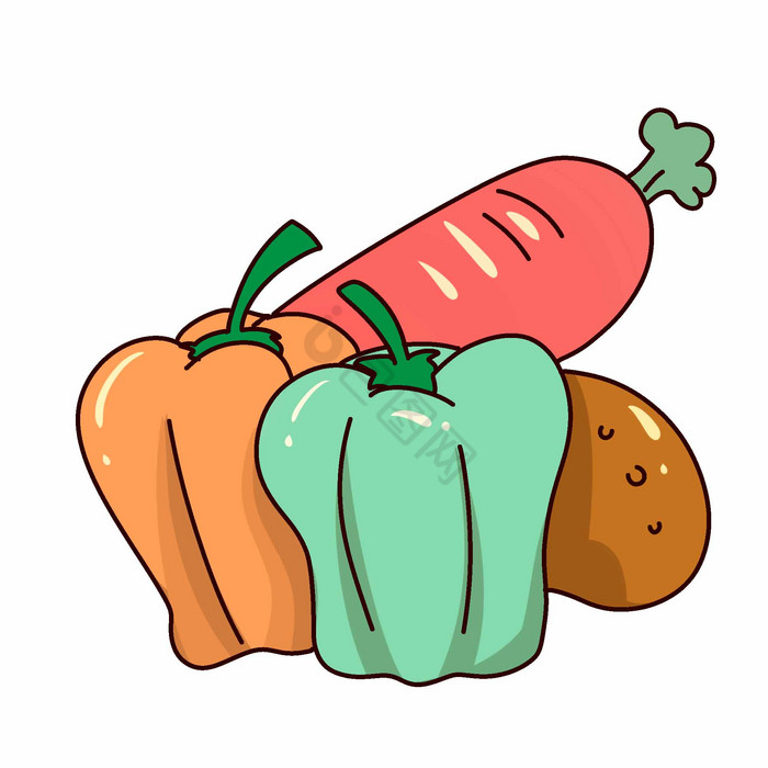 营养蔬菜辣椒萝卜图片