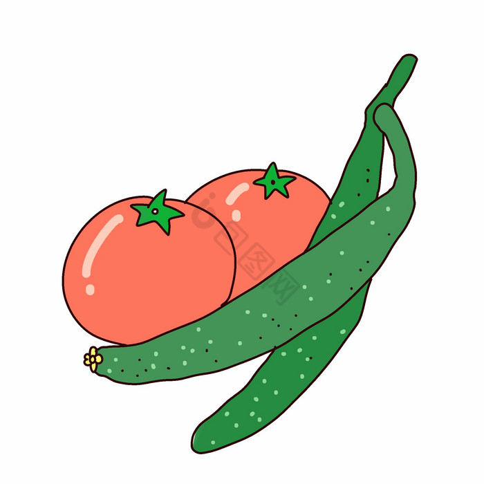 营养蔬菜黄瓜西红柿图片