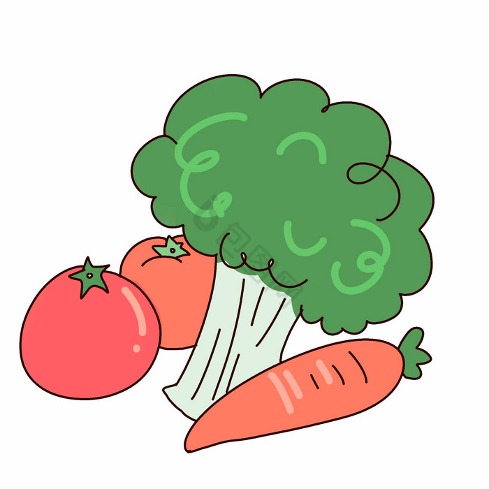 营养蔬菜萝卜西红柿图片