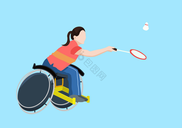 全国助残日残疾人运动公益羽毛球图片