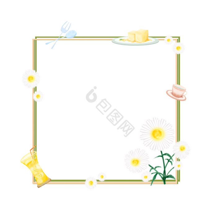 植物花边框图片