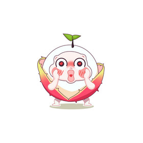 惊讶的二次元荔枝头像