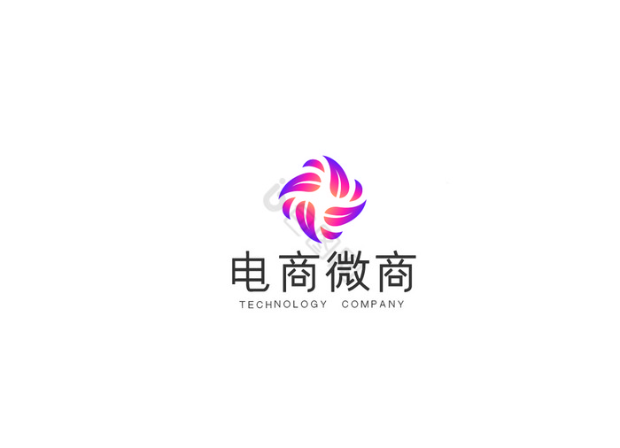 叶子几何电商微商logoVI图片