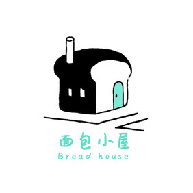 简纸时尚面包小屋创意logo设计