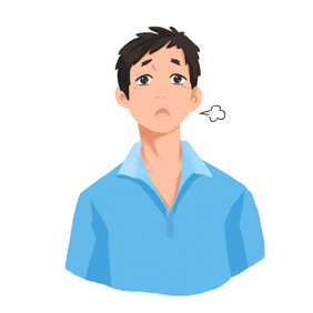 男生表情叹气感叹