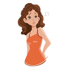 女孩唉声叹气图片