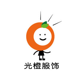 卡通橙子服饰创意logo设计