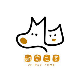 线条猫狗萌宠宠物类logo
