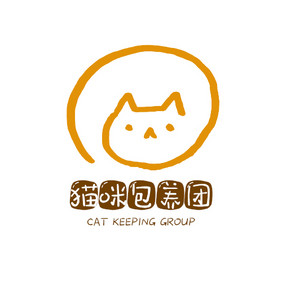 简约线条猫咪萌宠宠物类创意logo设计