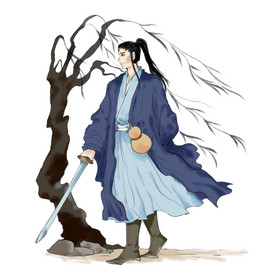 古代江湖大侠战场剪影江湖大侠战场剪影水墨风侠客逐梦江湖古风江湖