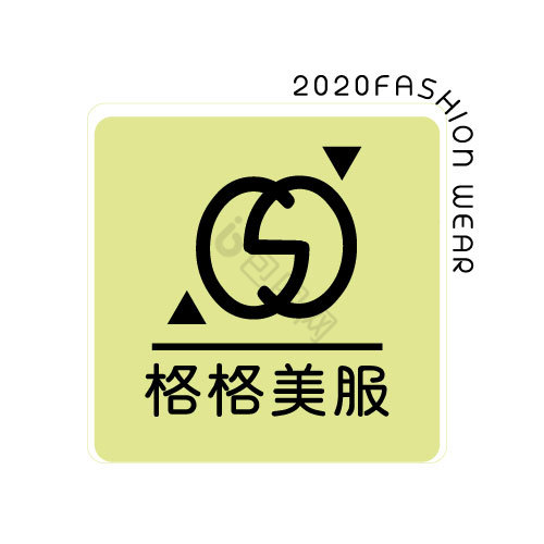 几何方形边框服饰logo图片